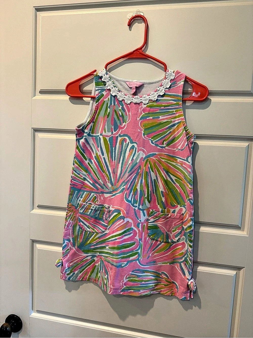 Lilly Pulitzer Abstract Print Tank Top Pink & Blue Large Like New